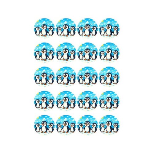 Adesivo Personalizado Latinha 5cm Pinguins