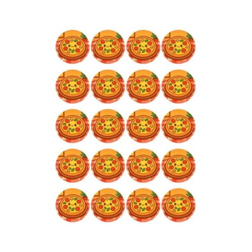 Adesivo Personalizado Latinha 5cm Pizza Divertida