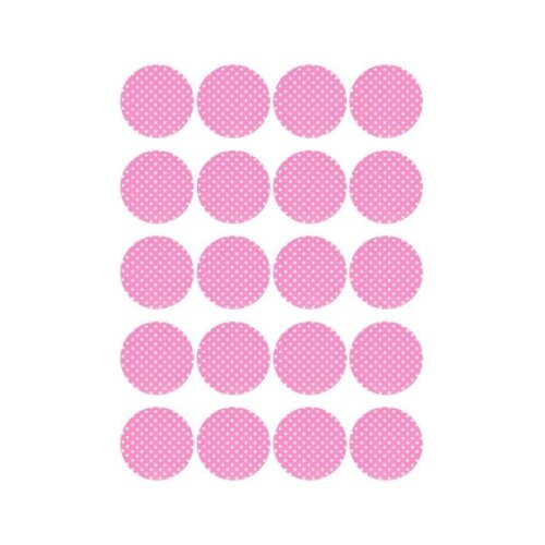 Adesivo Personalizado Latinha 5cm Poá Rosa Pink