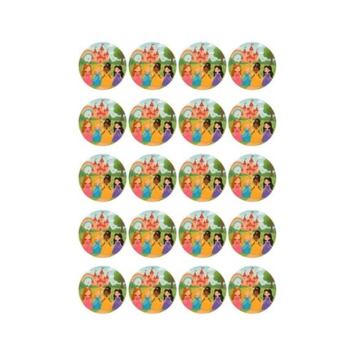 Adesivo Personalizado Latinha 5cm Princesas Encantadas
