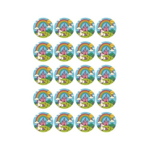 Adesivo Personalizado Latinha 5cm Reino do Arco-íris