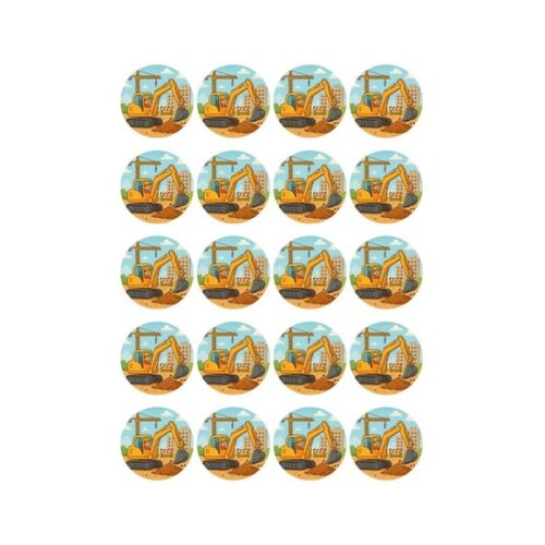 Adesivo Personalizado Latinha 5cm Retroescavadeira