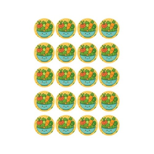 Adesivo Personalizado Latinha 5cm Salada Divertida