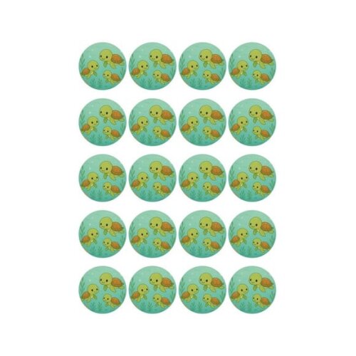 Adesivo Personalizado Latinha 5cm Tartaruguinhas