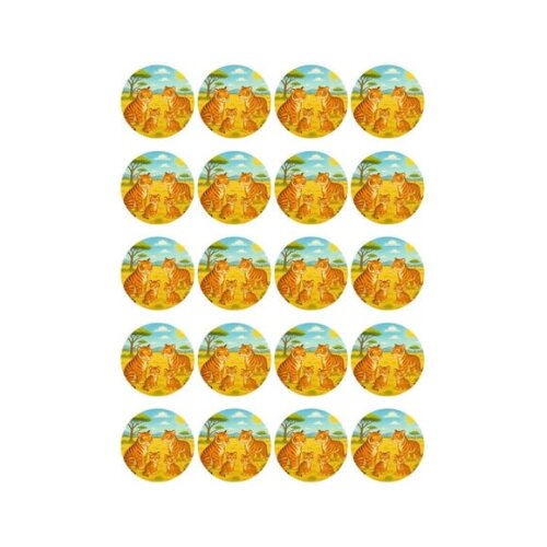 Adesivo Personalizado Latinha 5cm Tigres
