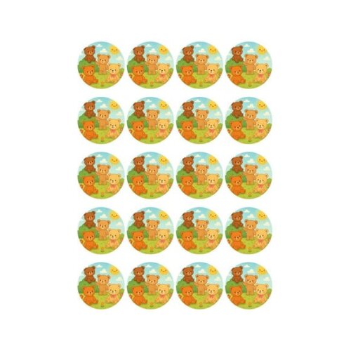 Adesivo Personalizado Latinha 5cm Ursinhos