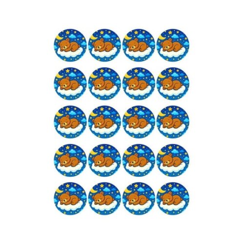 Adesivo Personalizado Latinha 5cm Ursinho Soninho