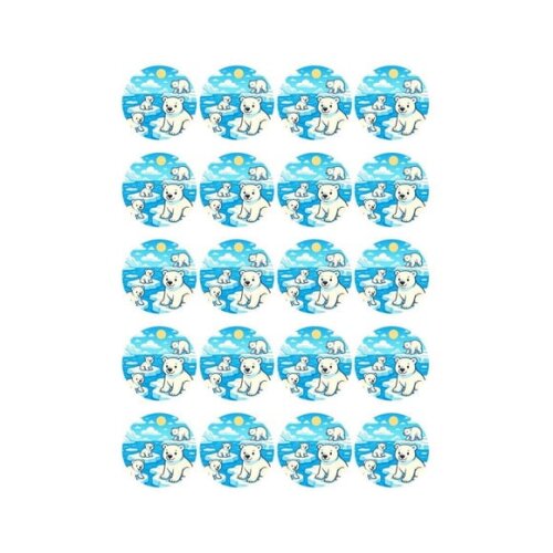 Adesivo Personalizado Latinha 5cm Ursos Polares