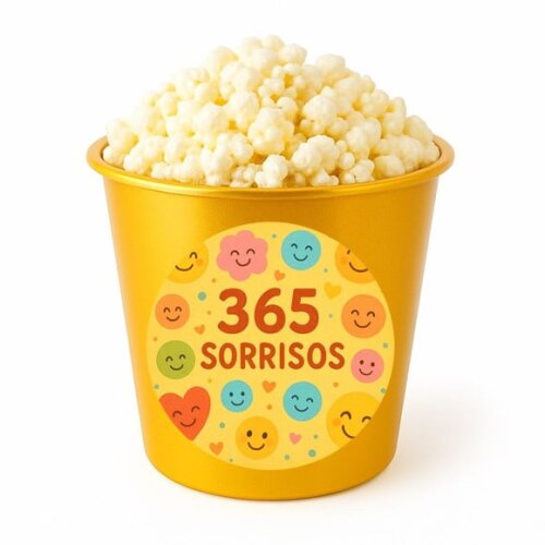 Balde de Pipoca Personalizado Infantil 365 Sorrisos