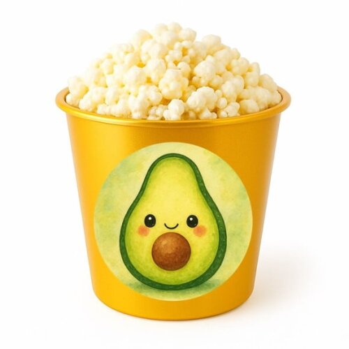 Balde de Pipoca Personalizado Infantil Abacate