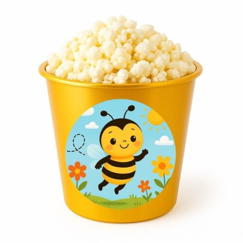 Balde de Pipoca Personalizado Infantil Abelhinha