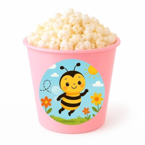 Balde de Pipoca Personalizado Infantil Abelhinha