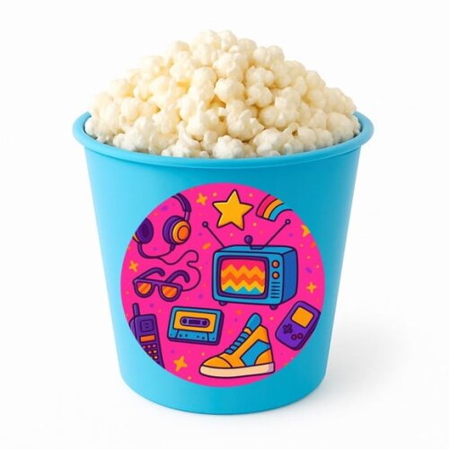 Balde de Pipoca Personalizado Infantil Anos 80