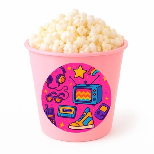 Balde de Pipoca Personalizado Infantil Anos 80