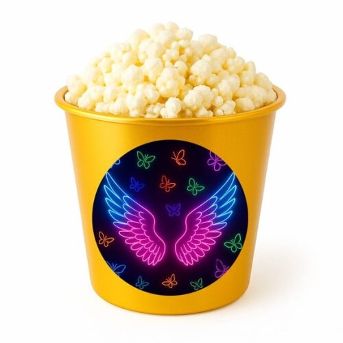 Balde de Pipoca Personalizado Infantil Asas Neon