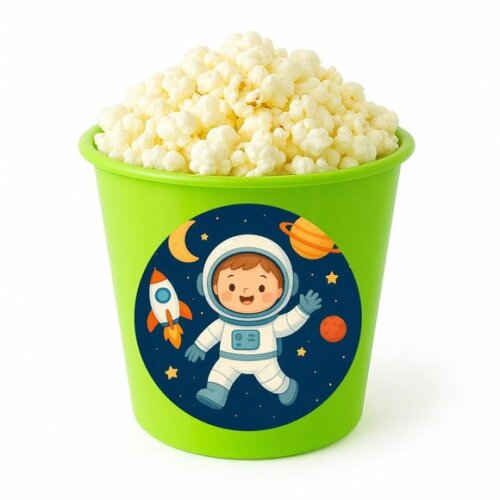 Balde de Pipoca Personalizado Infantil Astronauta