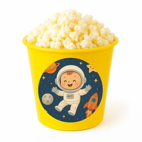 Balde de Pipoca Personalizado Infantil Astronauta Baby