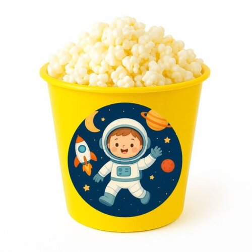 Balde de Pipoca Personalizado Infantil Astronauta