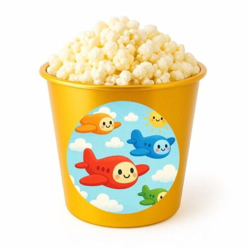 Balde de Pipoca Personalizado Infantil Aviões