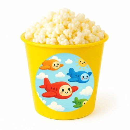 Balde de Pipoca Personalizado Infantil Aviões