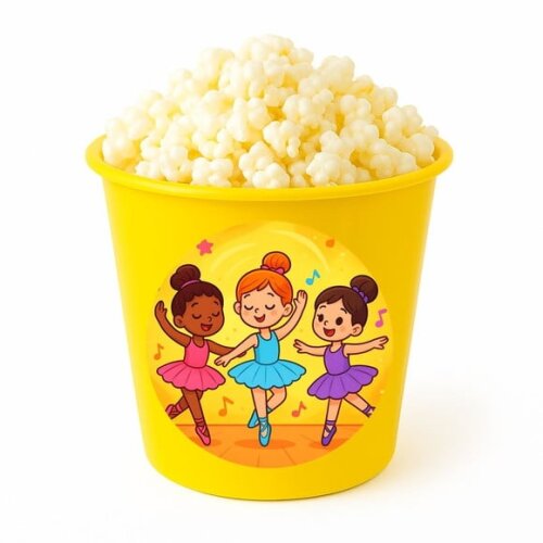 Balde de Pipoca Personalizado Infantil Balé