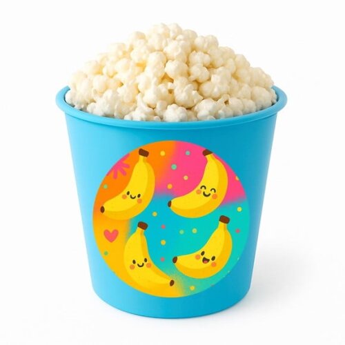 Balde de Pipoca Personalizado Infantil Bananas Divertidas