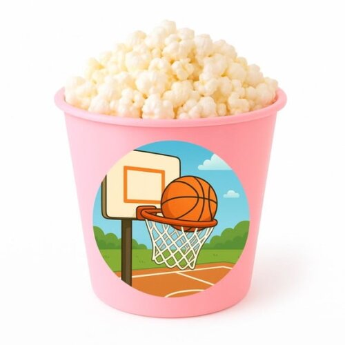 Balde de Pipoca Personalizado Infantil Basquete