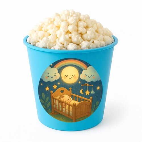 Balde de Pipoca Personalizado Infantil Berço Encantado