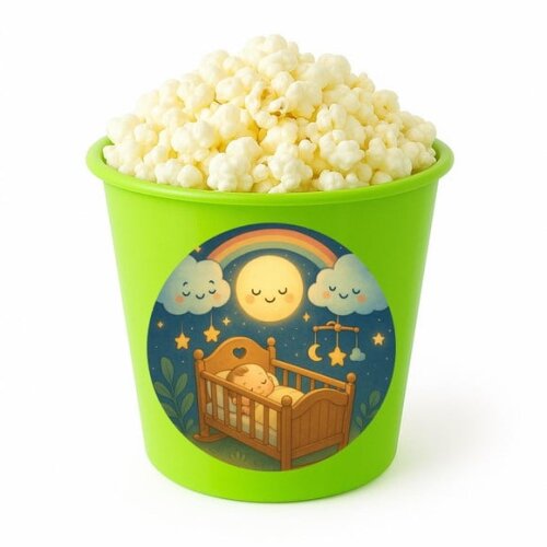 Balde de Pipoca Personalizado Infantil Berço Encantado