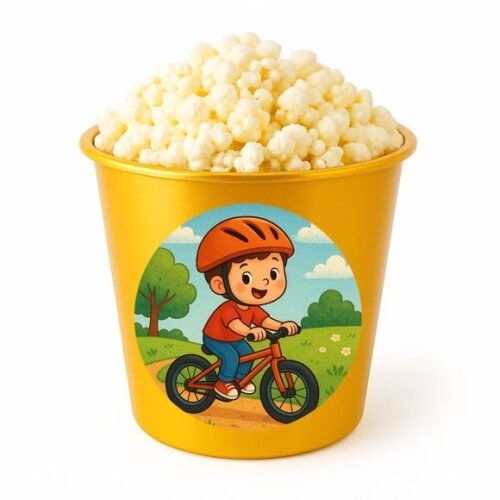 Balde de Pipoca Personalizado Infantil Bike Ciclista