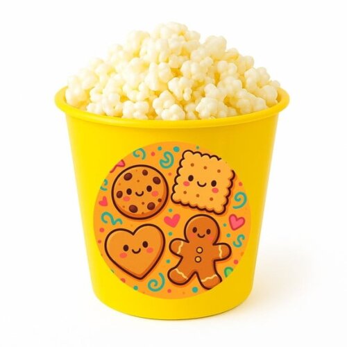 Balde de Pipoca Personalizado Infantil Biscoitinhos