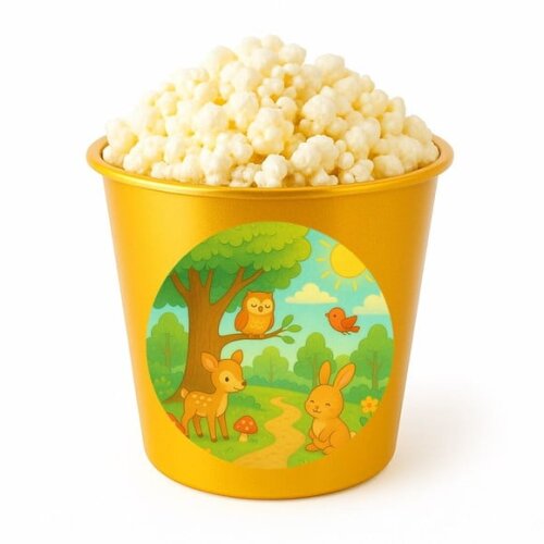 Balde de Pipoca Personalizado Infantil Bosque Encantado
