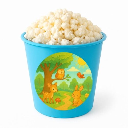 Balde de Pipoca Personalizado Infantil Bosque Encantado