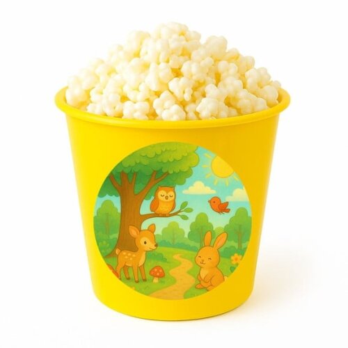 Balde de Pipoca Personalizado Infantil Bosque Encantado