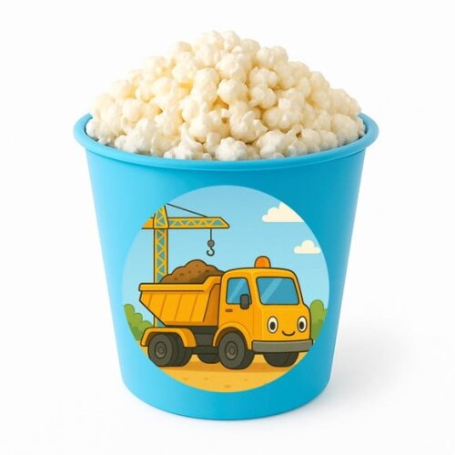 Balde de Pipoca Personalizado Infantil Caminhão Caçamba