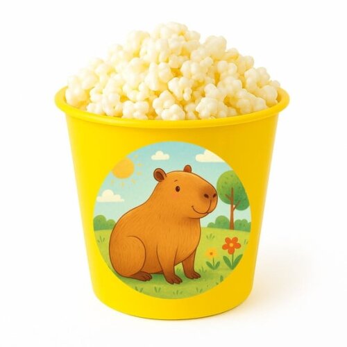 Balde de Pipoca Personalizado Infantil Capivara