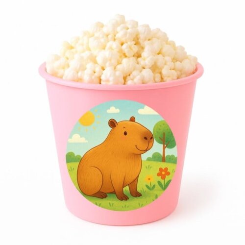 Balde de Pipoca Personalizado Infantil Capivara