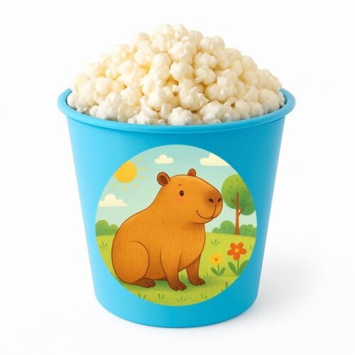 Balde de Pipoca Personalizado Infantil Capivara