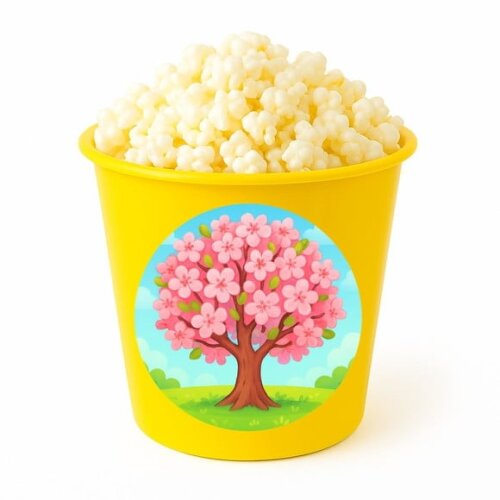 Balde de Pipoca Personalizado Infantil Cerejeira