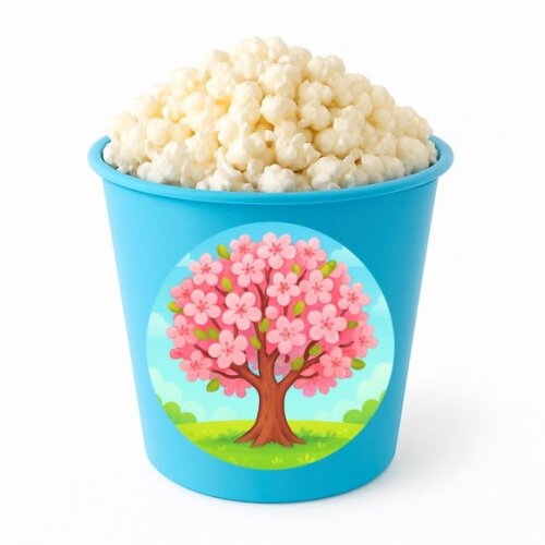Balde de Pipoca Personalizado Infantil Cerejeira