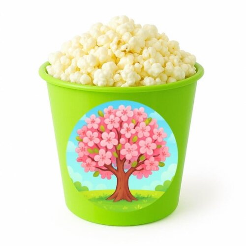 Balde de Pipoca Personalizado Infantil Cerejeira