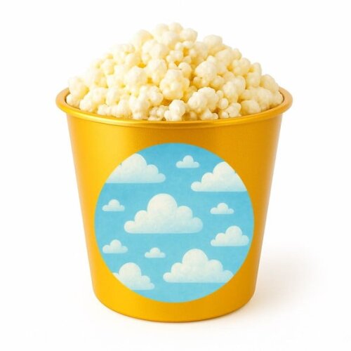 Balde de Pipoca Personalizado Infantil Céu Azul
