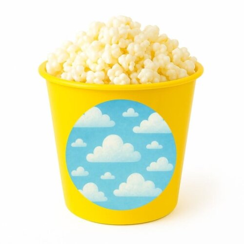 Balde de Pipoca Personalizado Infantil Céu Azul