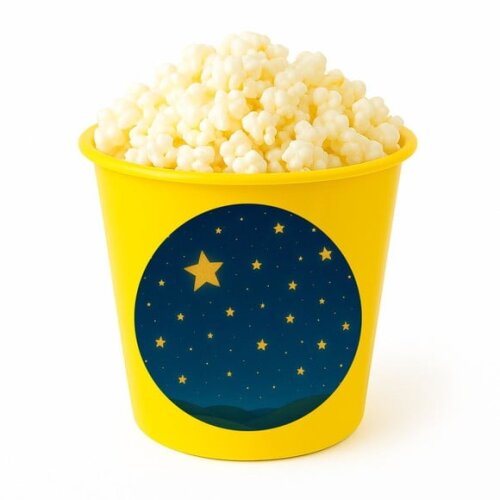 Balde de Pipoca Personalizado Infantil Céu Estrelado