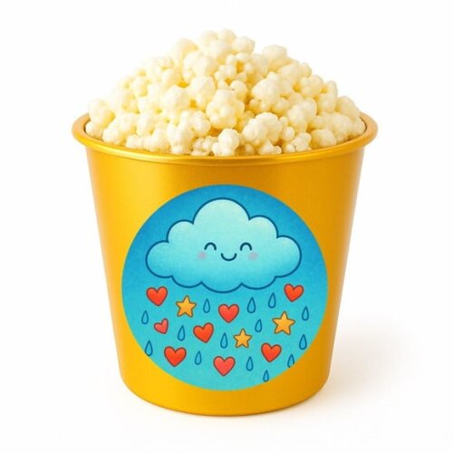 Balde de Pipoca Personalizado Infantil Chuva de Bênçãos