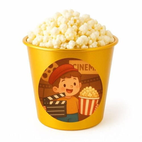 Balde de Pipoca Personalizado Infantil Cinema Antigo