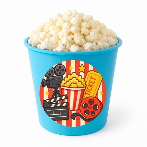 Balde de Pipoca Personalizado Infantil Cinema