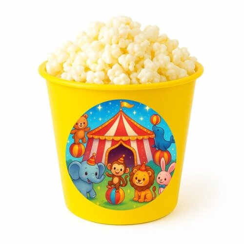 Balde de Pipoca Personalizado Infantil Circo Encantado