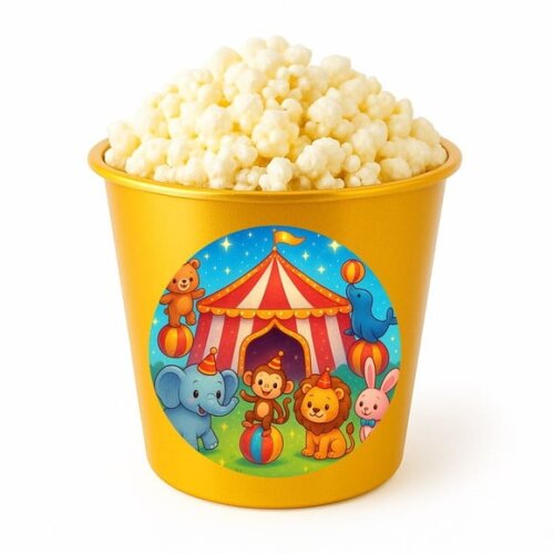 Balde de Pipoca Personalizado Infantil Circo Encantado