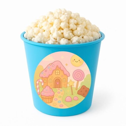 Balde de Pipoca Personalizado Infantil Confeitaria Kids